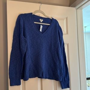 New with tags J Crew check sweater size XL